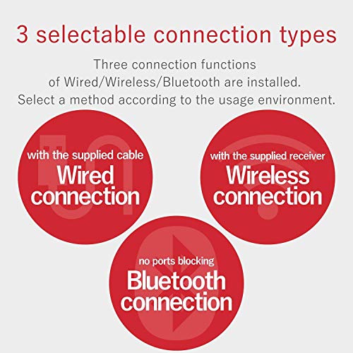 エレコム トラックボールマウス/親指/8ボタン/有線/無線/Bluetooth/ブラック 中間 画像