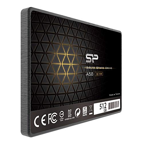 シリコンパワー512GB SSD 3D NAND A58 SLCキャッシュパフォーマンスブーストSATA III 2.5インチ内蔵SSD 7mm 512GBSS3A58A25 中間 画像